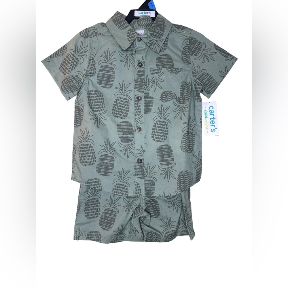 Carter's boys two piece shirt and short set size 24month